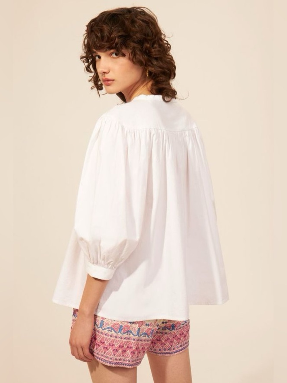 Antik Batik Kira White Cotton Blouse